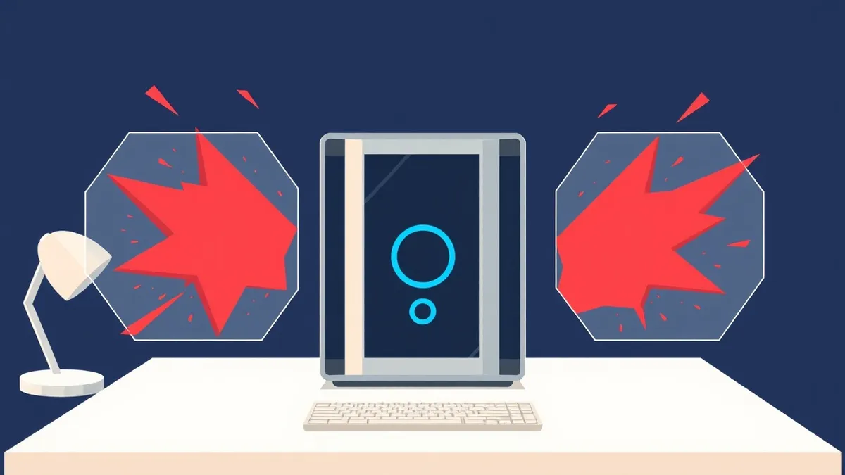 Illustration: A sleek silver server unit sits on a clean white desk, its front panel featuring a single pulsing blue ring.
